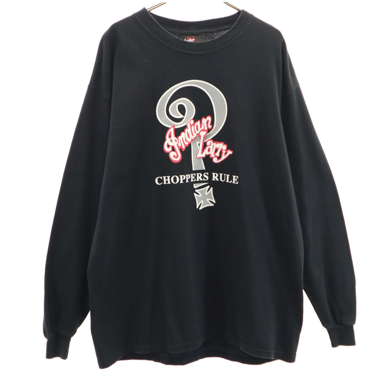 Indian Larry インディアンラリー USA製 長袖 Tシャツ L ブラック ロンT メンズ