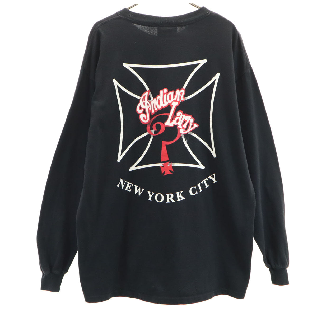 Indian Larry インディアンラリー USA製 長袖 Tシャツ L ブラック ロンT メンズ