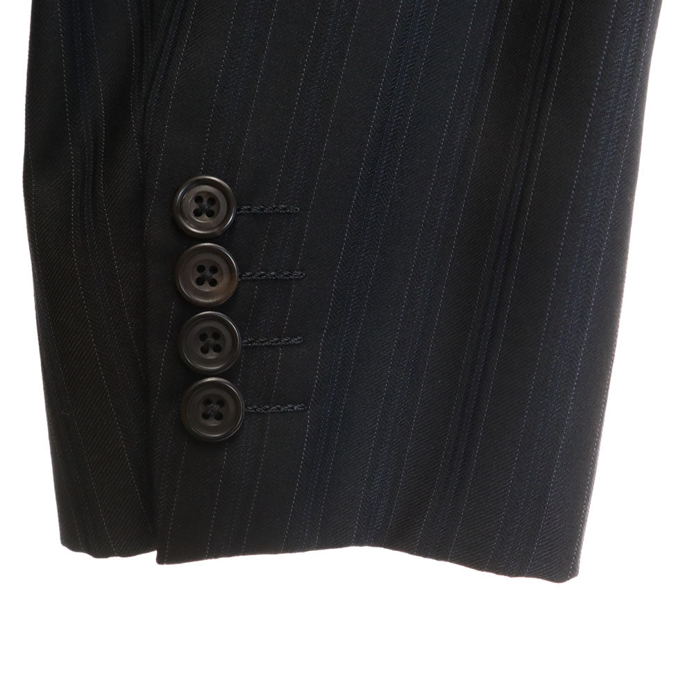 BURBERRY LONDON バーバリーロンドン 三陽商会 日本製 ストライプ柄 スーツ 上下 セットアップ A5 チャコールグレー メンズ