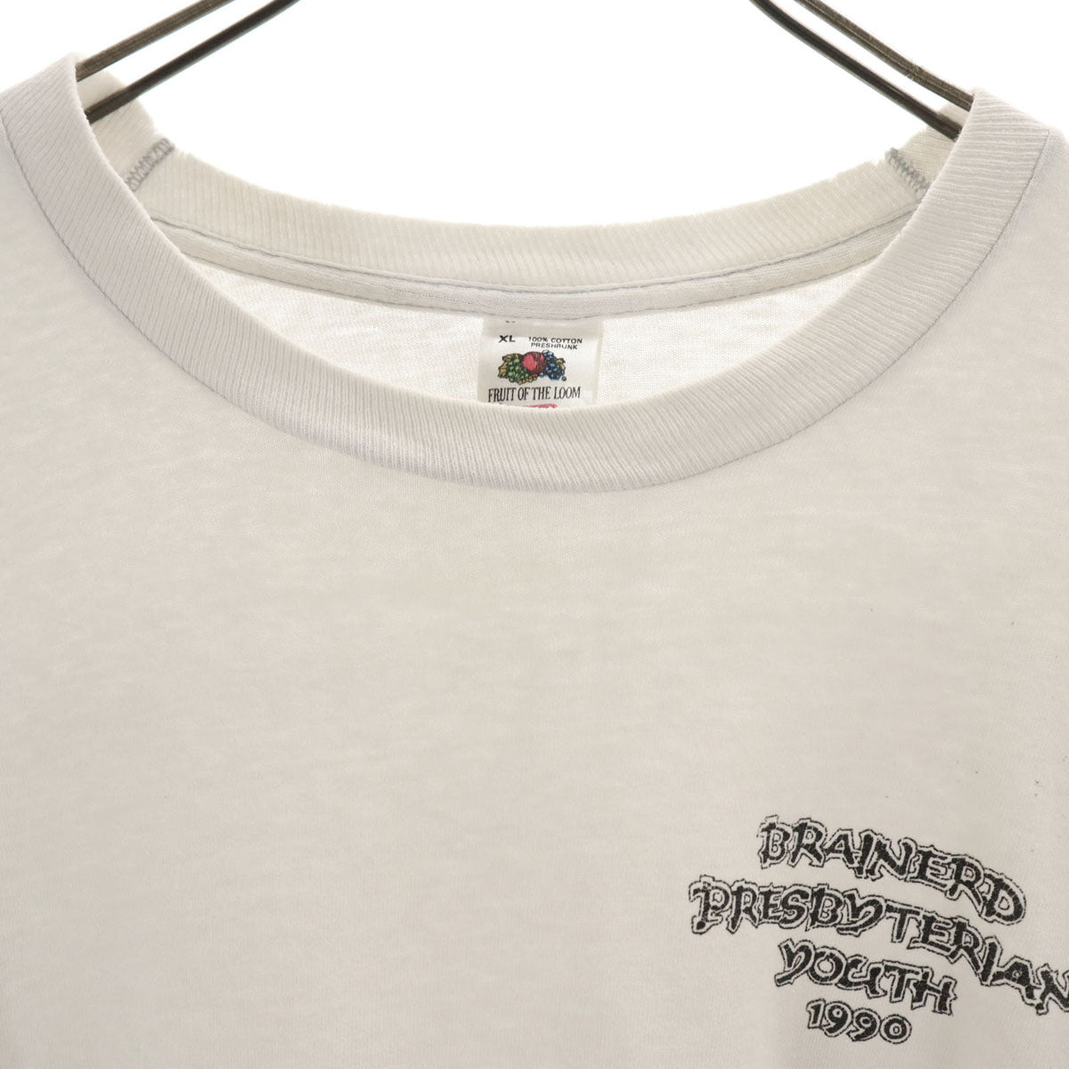 FRUIT OF THE LOOM フルーツオブザルーム 90s USA製 オールド 半袖 Tシャツ XL 白 シングルステッチ メンズ