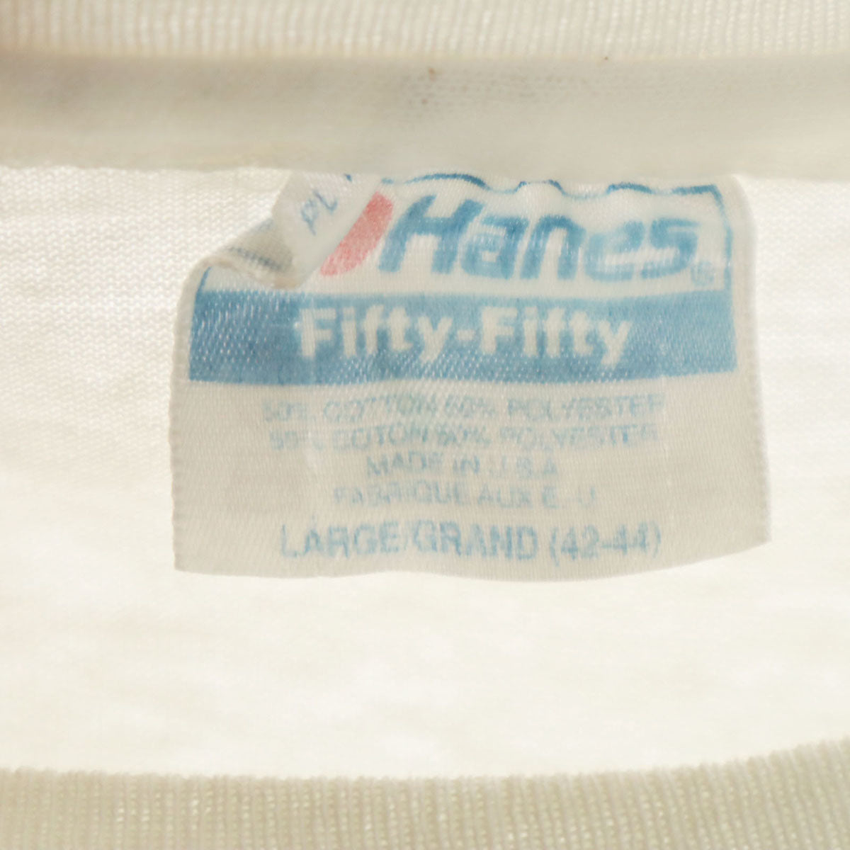 Hanes ヘインズ 90s USA製 オールド 半袖 Tシャツ L 白 シングルステッチ メンズ