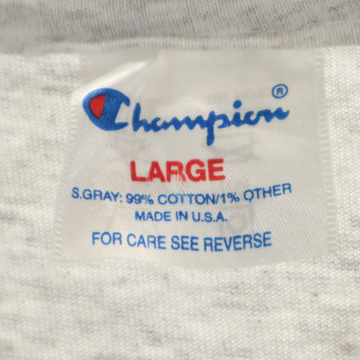Champion チャンピオン 90s USA製 オールド 半袖 Tシャツ L グレー シングルステッチ メンズ