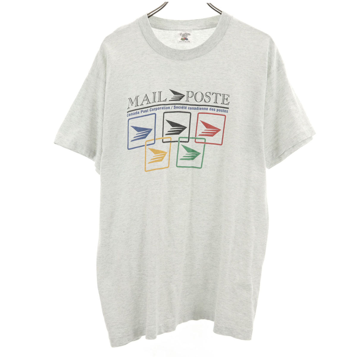 FRUIT OF THE LOOM フルーツオブザルーム 90s カナダ製 オールド 半袖 Tシャツ L グレー メンズ