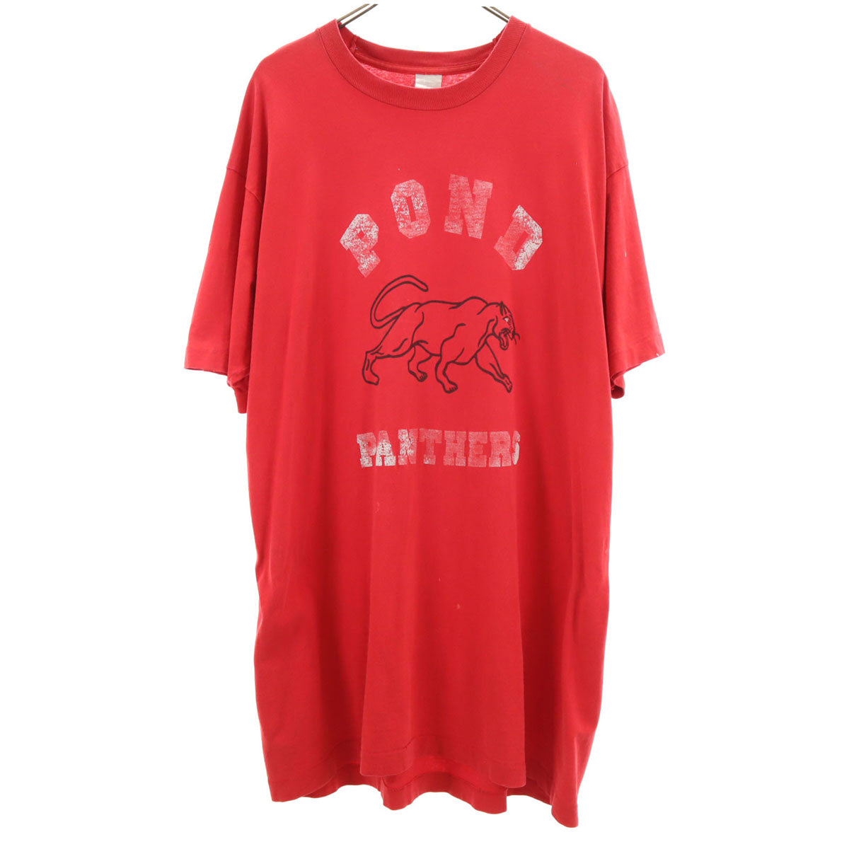 FRUIT OF THE LOOM フルーツオブザルーム 90s USA製 オールド パンサー プリント 半袖 Tシャツ XXL レッド シングルステッチ ビッグサイズ メンズ
