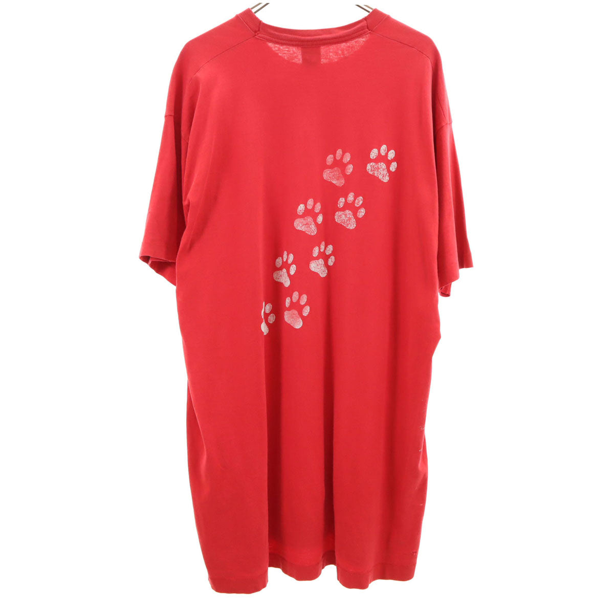 FRUIT OF THE LOOM フルーツオブザルーム 90s USA製 オールド パンサー プリント 半袖 Tシャツ XXL レッド シングルステッチ ビッグサイズ メンズ