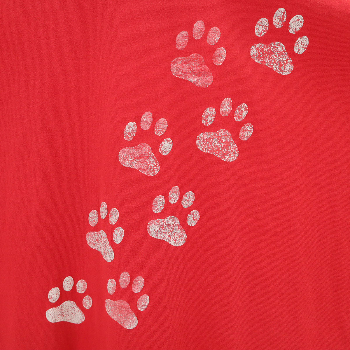 FRUIT OF THE LOOM フルーツオブザルーム 90s USA製 オールド パンサー プリント 半袖 Tシャツ XXL レッド シングルステッチ ビッグサイズ メンズ