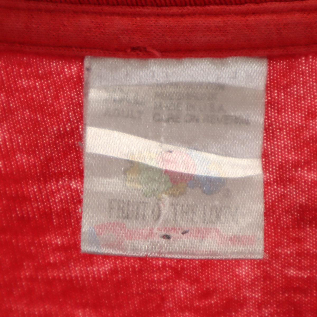 FRUIT OF THE LOOM フルーツオブザルーム 90s USA製 オールド パンサー プリント 半袖 Tシャツ XXL レッド シングルステッチ ビッグサイズ メンズ