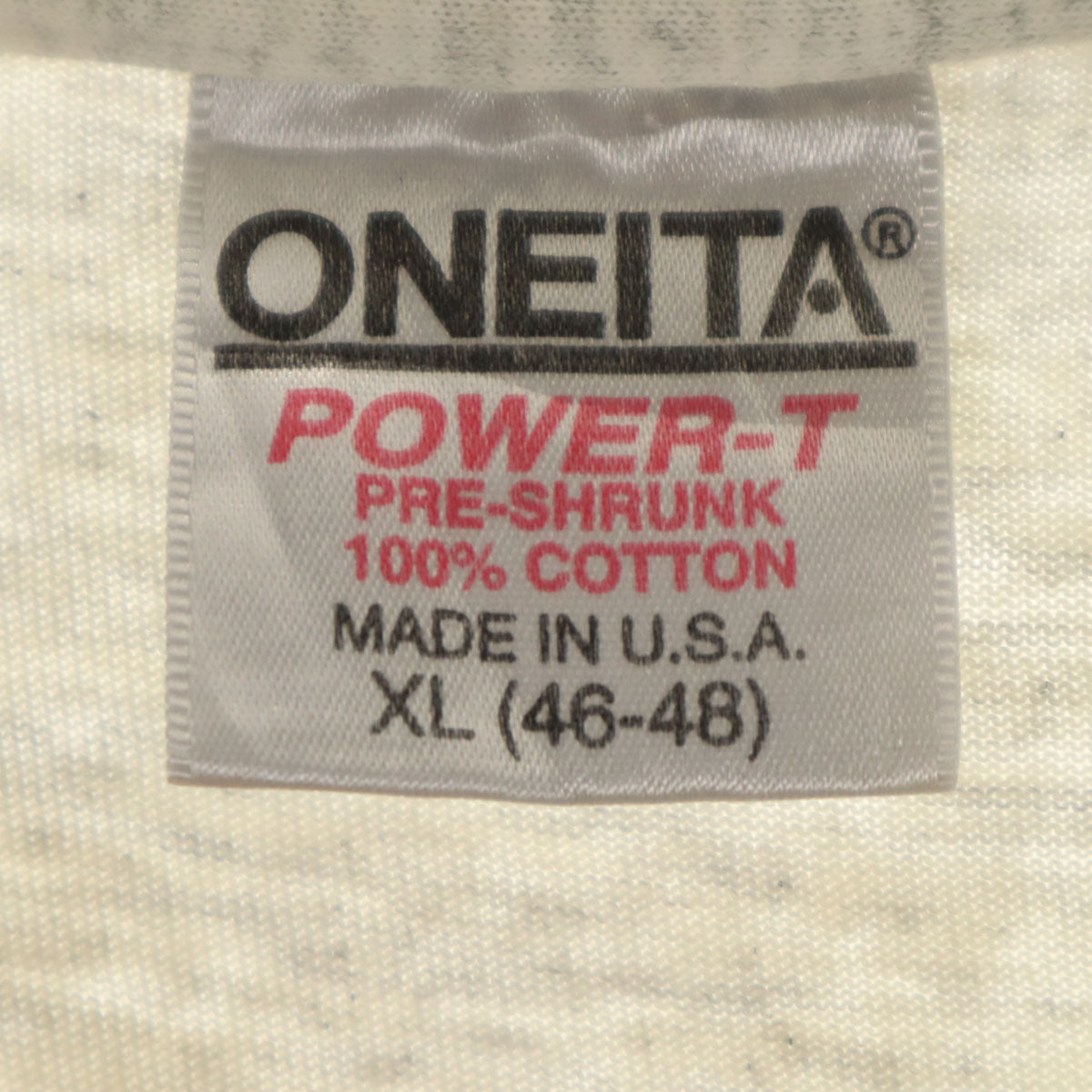 ONEITA オニータ 90s USA製 オールド 半袖 Tシャツ XL アイボリー系 シングルステッチ メンズ