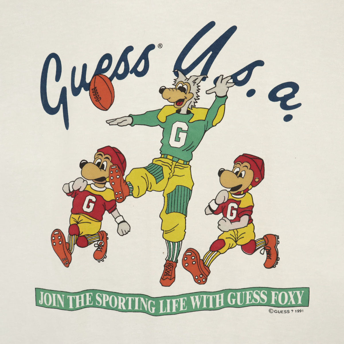 guess georges marciano ゲス バイ ジョージスマルシアーノ 90s USA製 オールド 半袖 Tシャツ L ホワイト メンズ