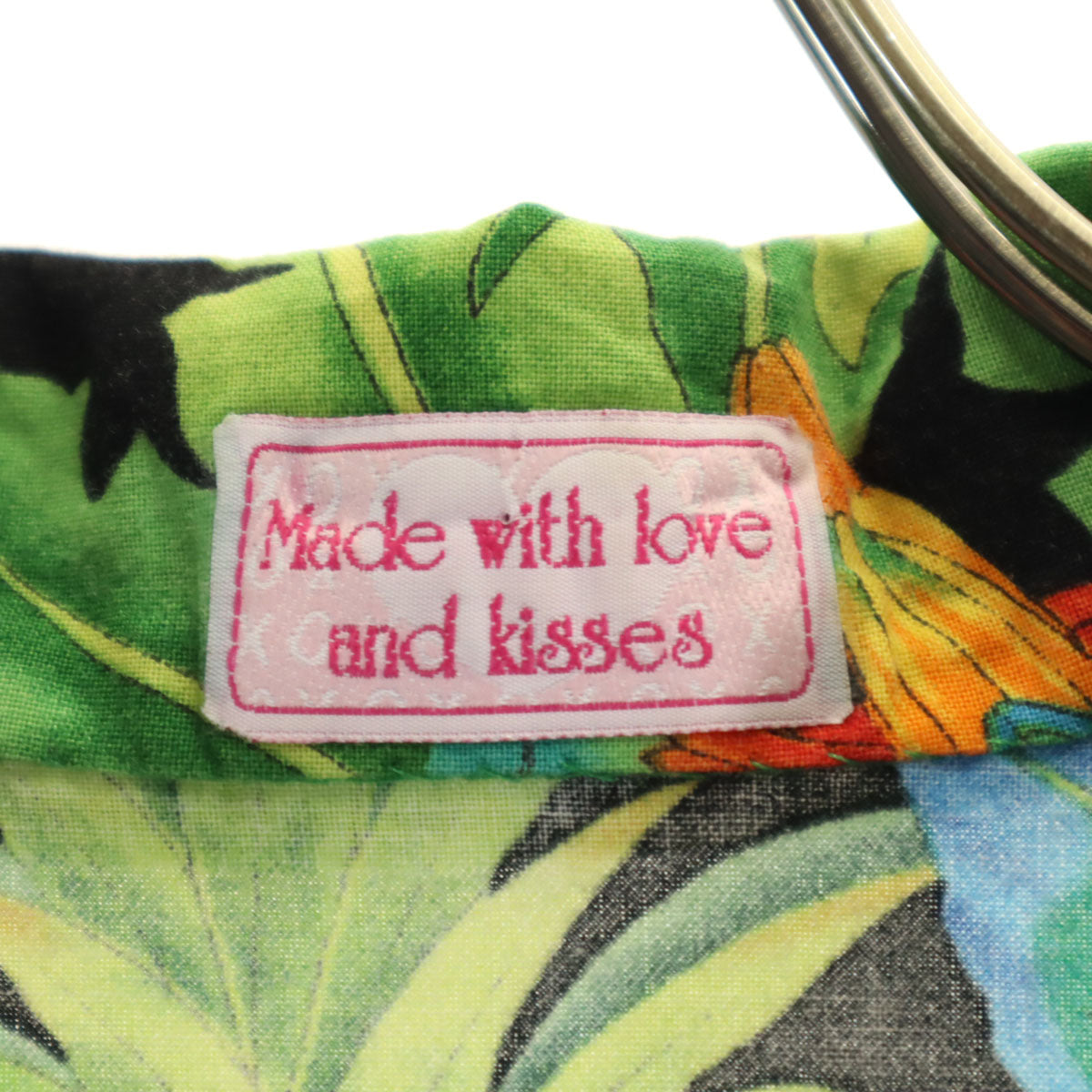 80s 90s オールド オウム柄 半袖 アロハシャツ グリーン 開襟 メンズ