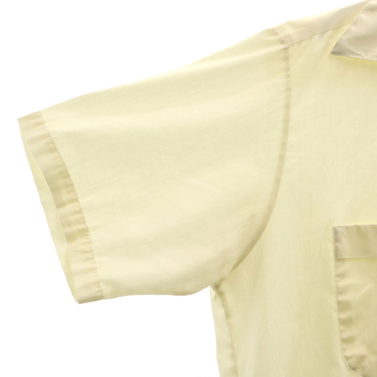 SIR MORTON 60s ヴィンテージ 半袖 オープンカラーシャツ M 生成り メンズ