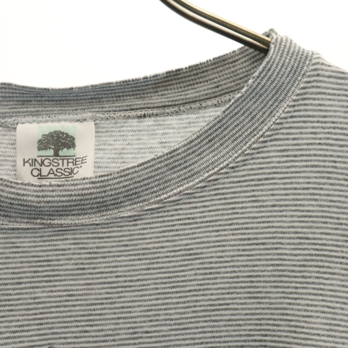 KINGSTREE CLASSIC 90s USA製 オールド ボーダー柄 NASA 半袖 Tシャツ XL グレー メンズ