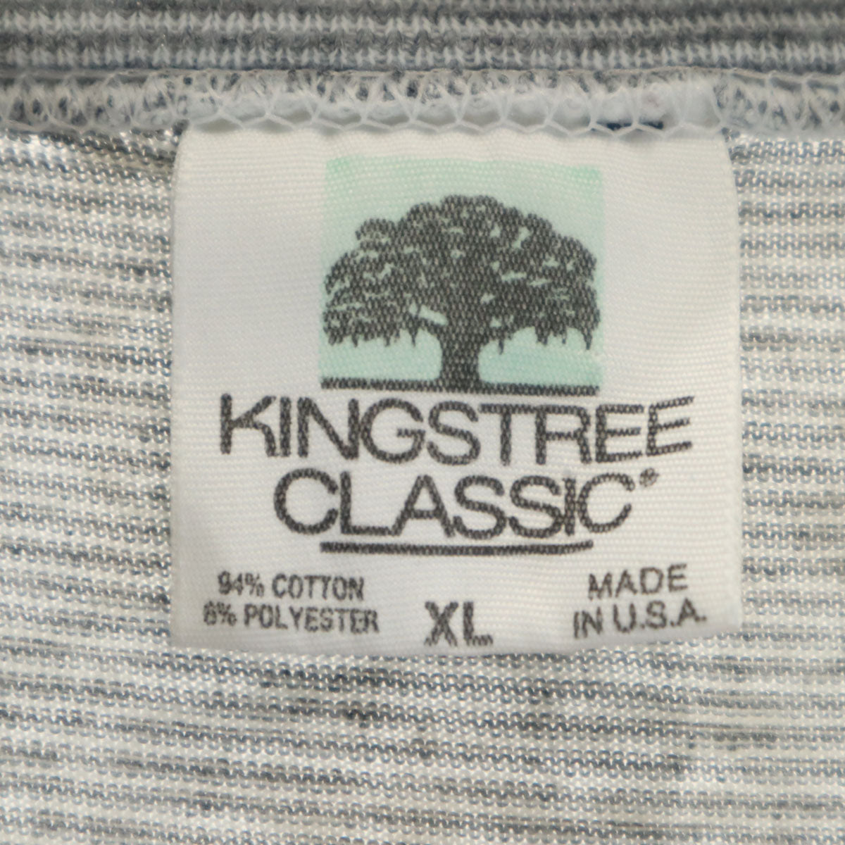 KINGSTREE CLASSIC 90s USA製 オールド ボーダー柄 NASA 半袖 Tシャツ XL グレー メンズ