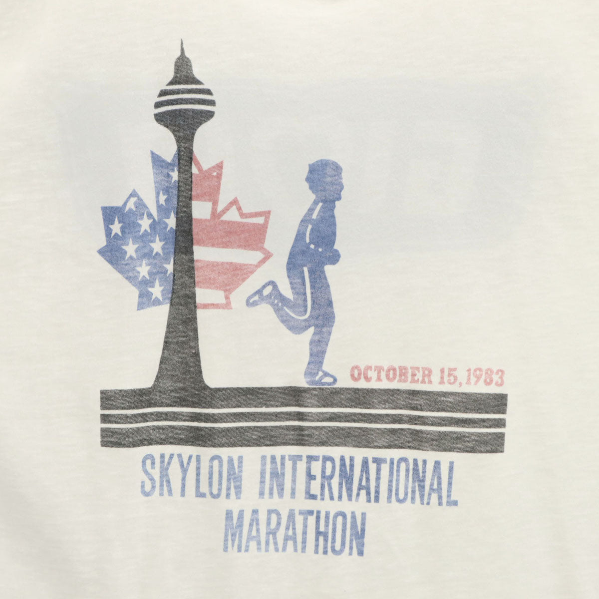 80s ヴィンテージ マラソン 半袖 Tシャツ ホワイト シングルステッチ メンズ