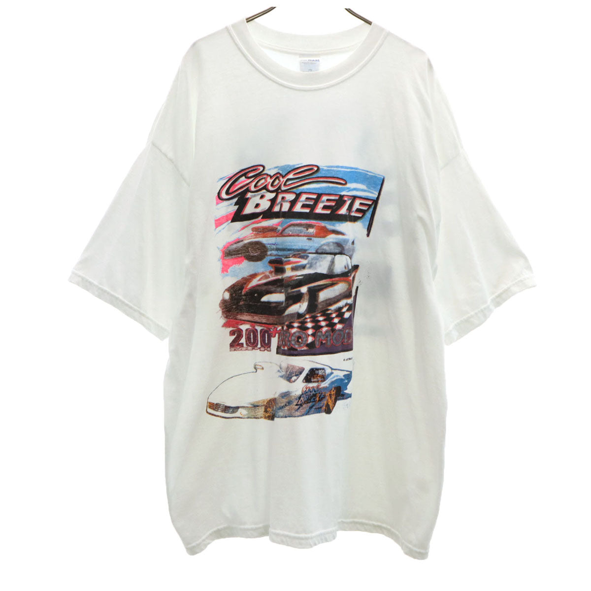 GILDAN ギルダン COOL BREEZE 200+ PRO MOD レーシングカー 半袖 Tシャツ XXL ホワイト ビッグサイズ メンズ
