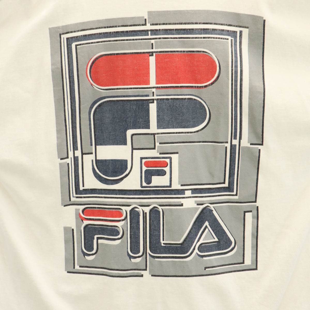 FILA フィラ 90s USA製 オールド バックロゴ 半袖 Tシャツ XL ホワイト メンズ