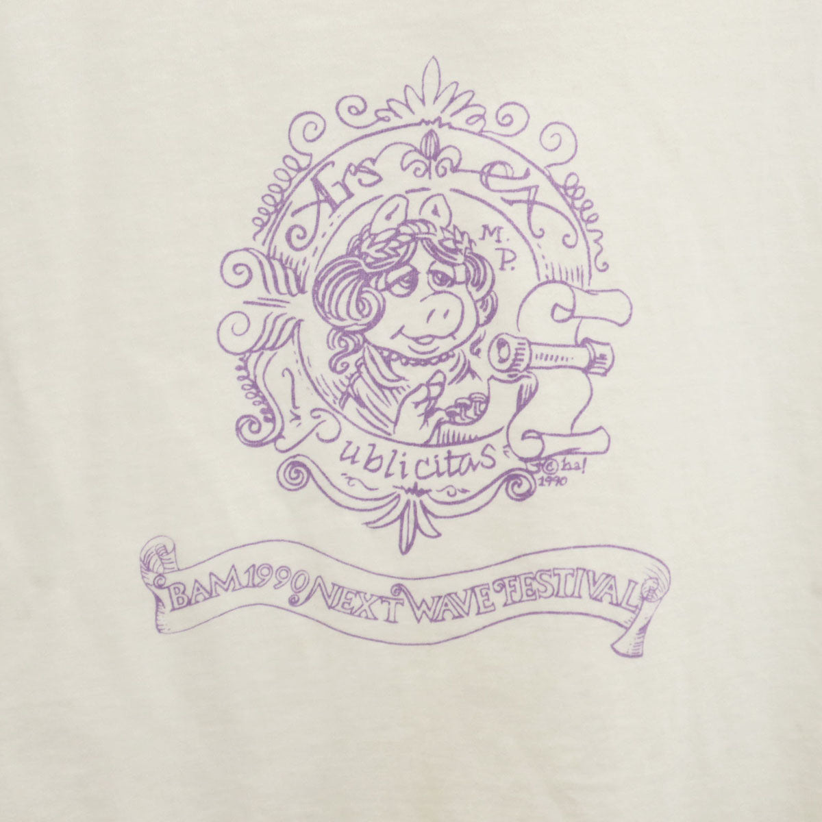 BAM 1990 NEXT WAVE FESTIVAL 半袖 Tシャツ ホワイト シングルステッチ メンズ