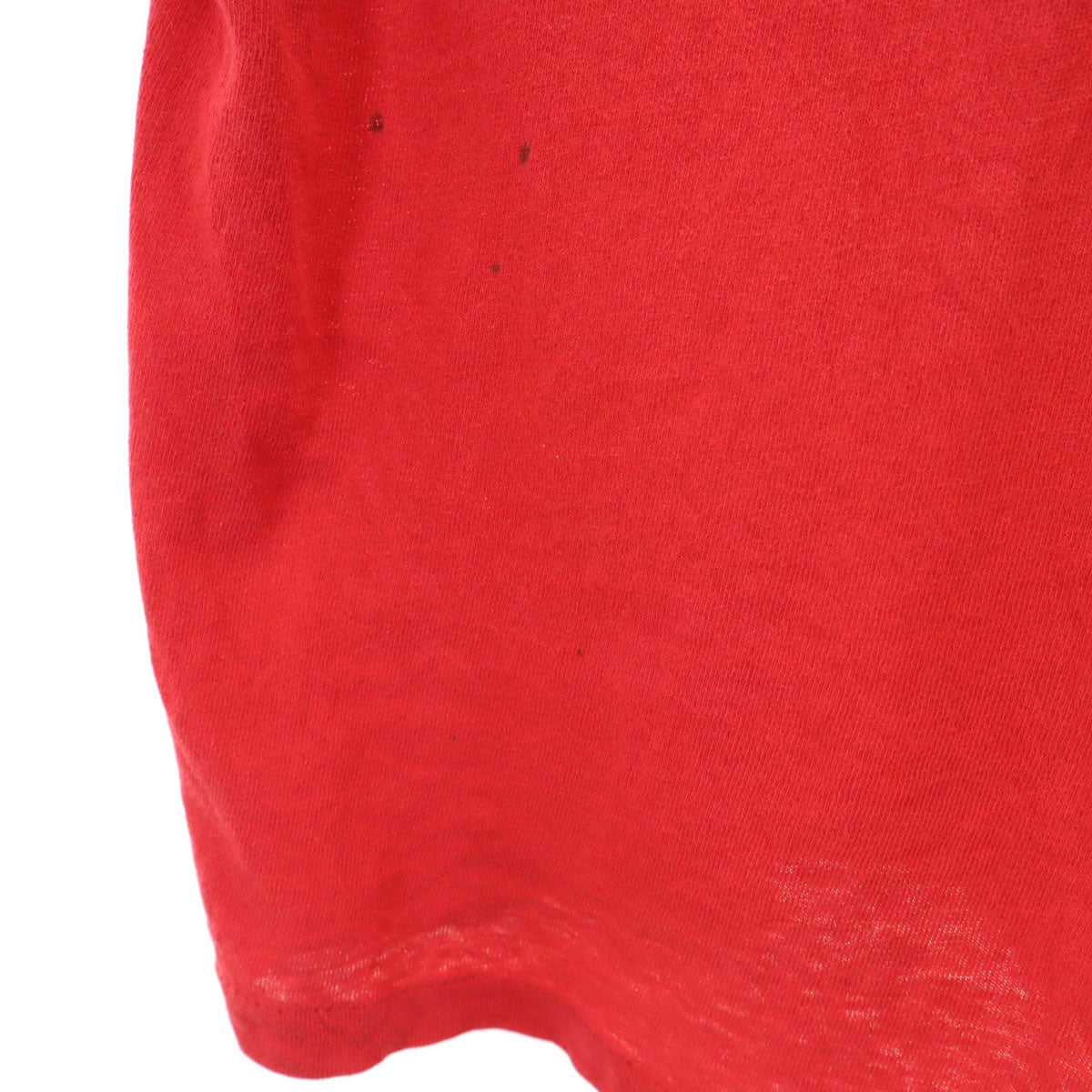 Hanes ヘインズ 80s USA製 ヴィンテージ 半袖 Tシャツ XL レッド シングルステッチ メンズ