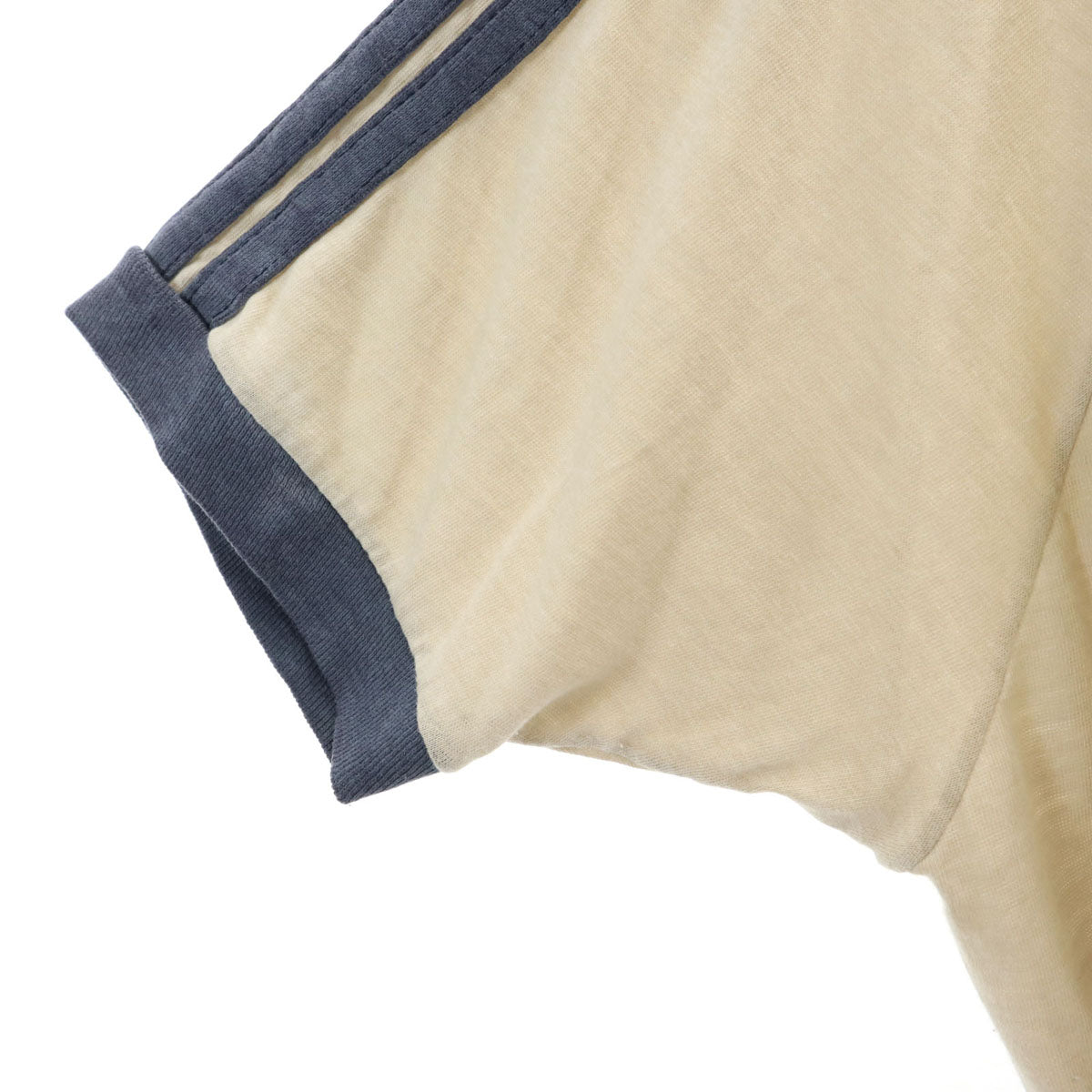 80s 90s オールド 半袖 Vネック Tシャツ ベージュ系 シングルステッチ メンズ