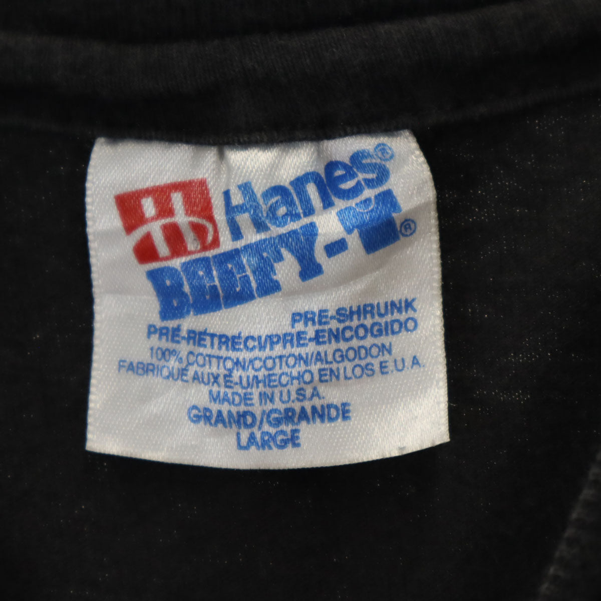 Hanes ヘインズ 90s USA製 オールド ハチドリ プリント 半袖 Tシャツ L チャコール シングルステッチ メンズ