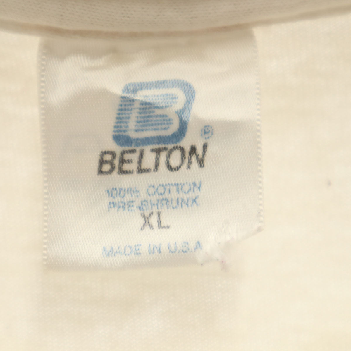 BELTON ベルトン 90s USA製 オールド BOSTON プリント 半袖 Tシャツ XL オフホワイト シングルステッチ メンズ