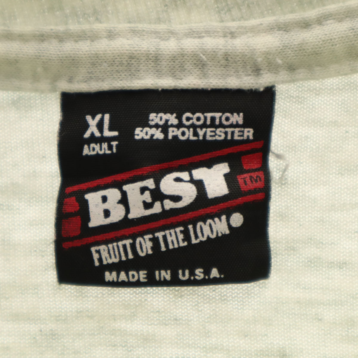 FRUIT OF THE LOOM BEST フルーツオブザルーム ベスト 90s USA製 オールド 半袖 Tシャツ XL ライトグレー シングルステッチ メンズ