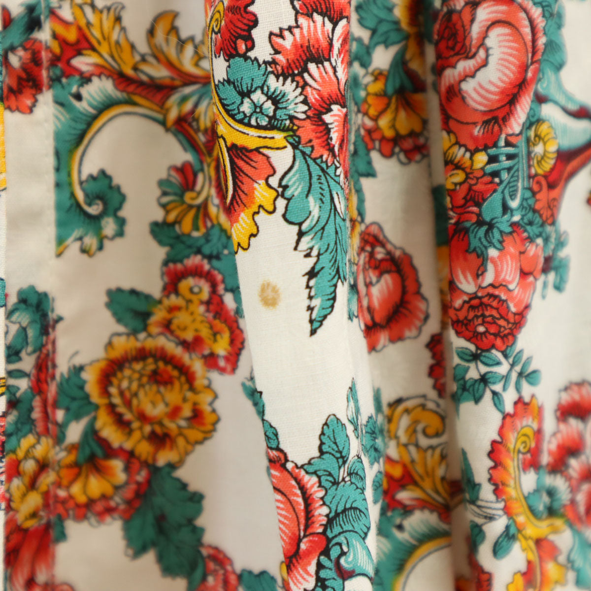 FENDI フェンディ イタリア製 花柄 半袖 ブラウス 上下 セットアップ 44 ホワイト スカート レディース