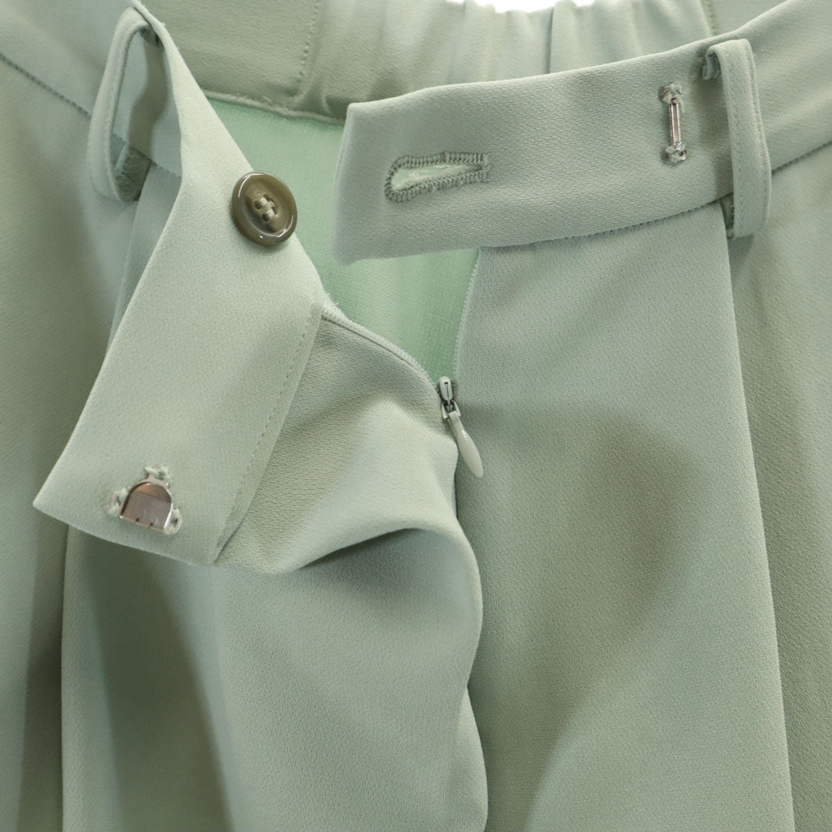 SOEJU ソージュ 日本製 フレンチスリーブ カットソー 上下 セットアップ XS グリーングレー レディース