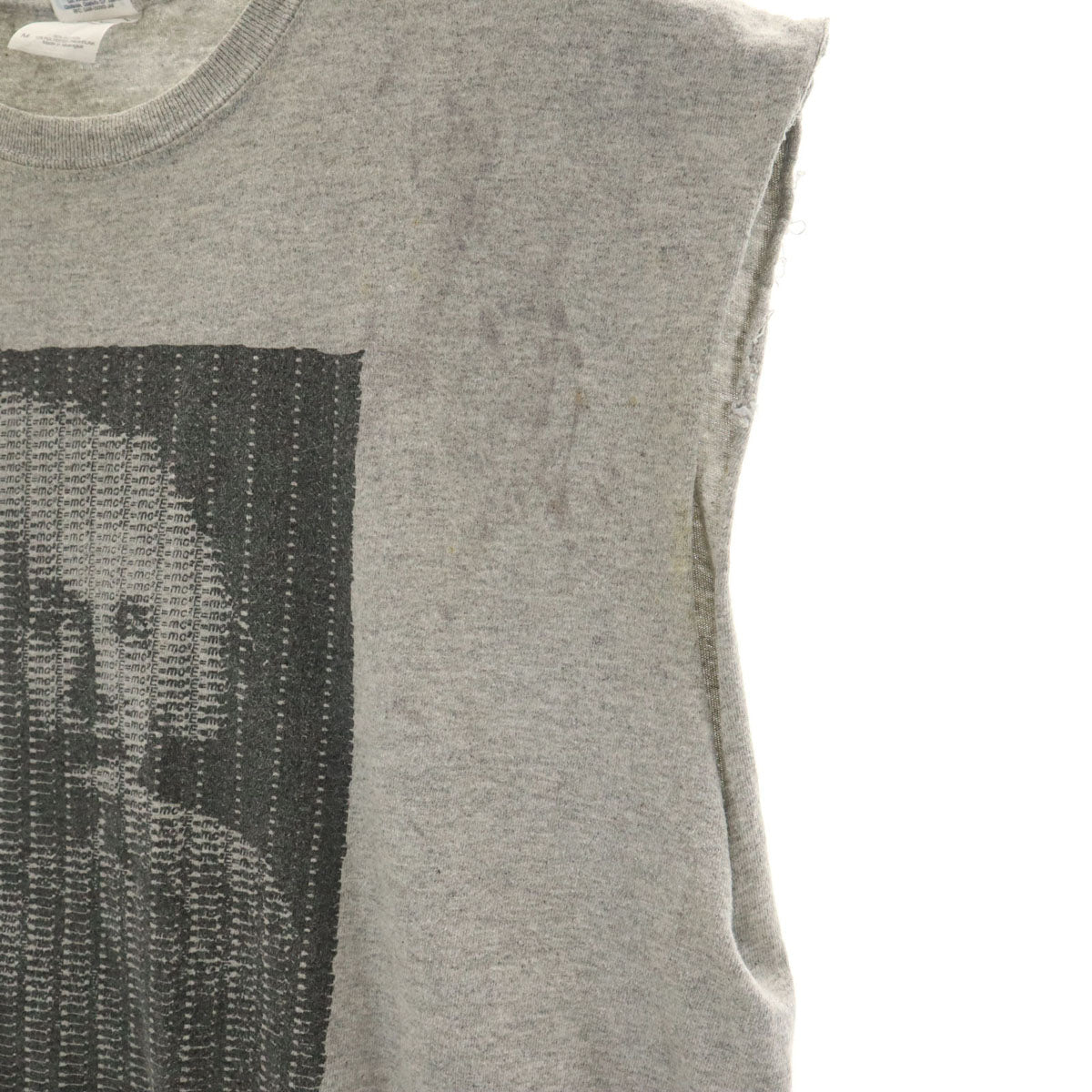 GILDAN ギルダン 90s オールド アルベルト アインシュタイン ノースリーブ Tシャツ M グレー メンズ