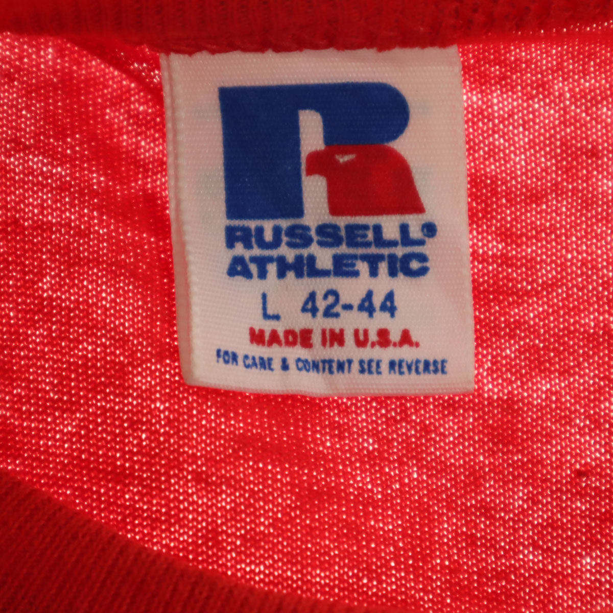 RUSSELL ATHLETIC ラッセルアスレチック 80s USA製 オールド CWA 半袖 Tシャツ L レッド メンズ