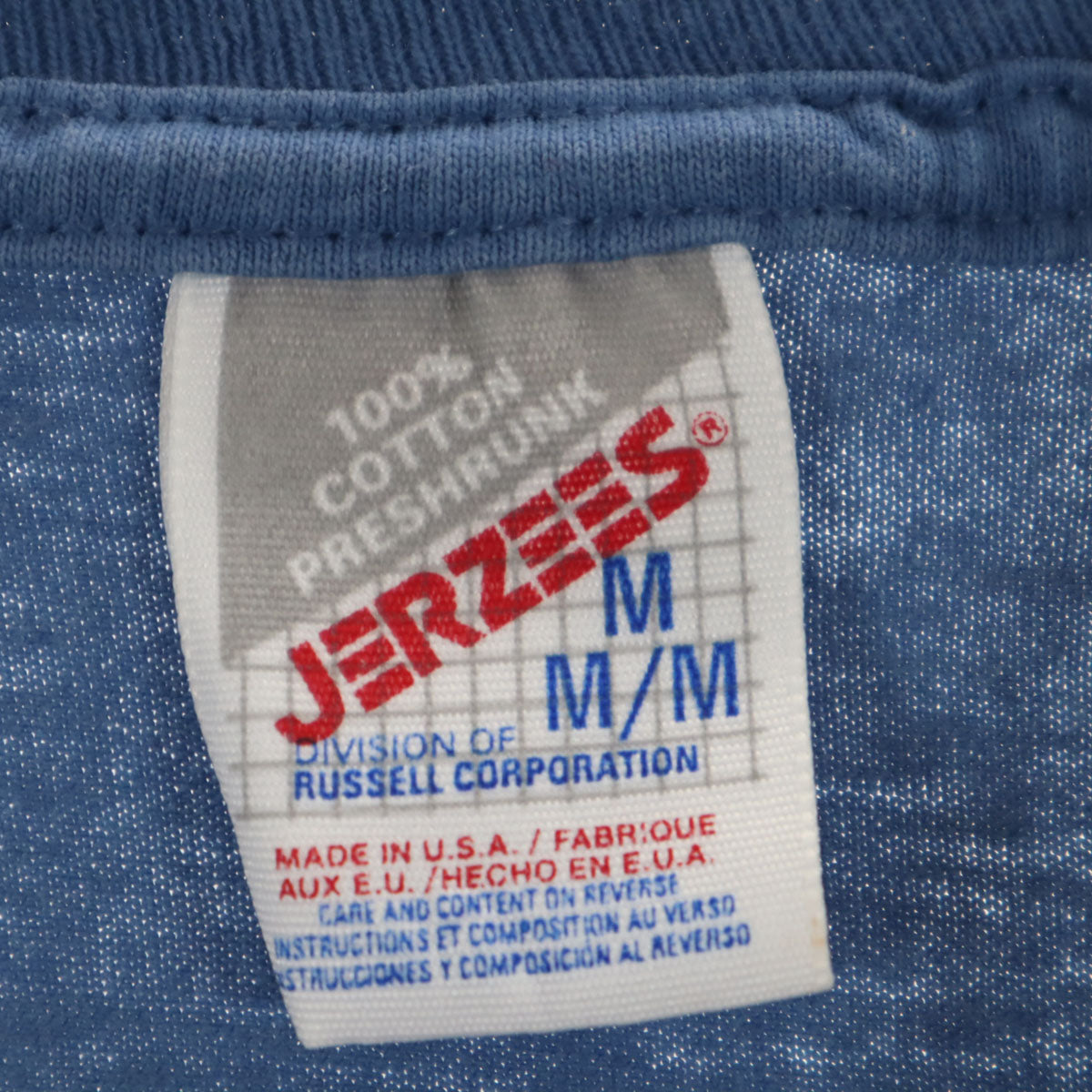 JERZEES ジャージーズ 90s USA製 オールド スポケーン ワシントン ランニングイベント 半袖 フィニッシャー Tシャツ M ブルー系 メンズ