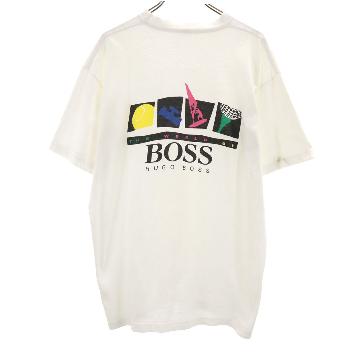 BOSS HUGO BOSS ボスヒューゴボス オールド バックロゴ 半袖 Tシャツ ホワイト メンズ
