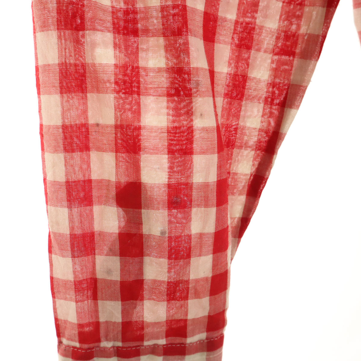 CUSTOM CREATED CASUALS 50s 60s ヴィンテージ ギンガムチェック 長袖 ボタンダウンシャツ M レッド メンズ