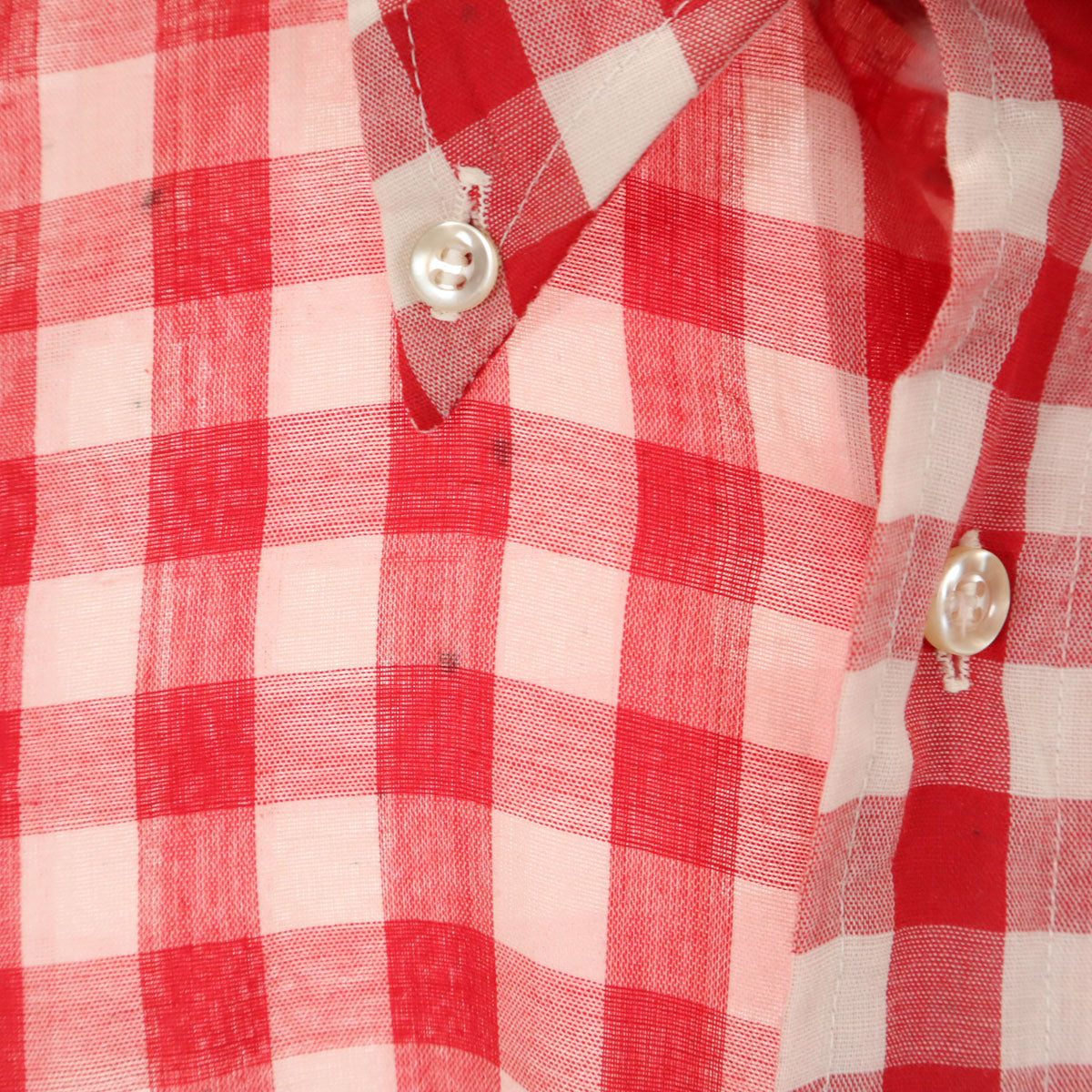 CUSTOM CREATED CASUALS 50s 60s ヴィンテージ ギンガムチェック 長袖 ボタンダウンシャツ M レッド メンズ