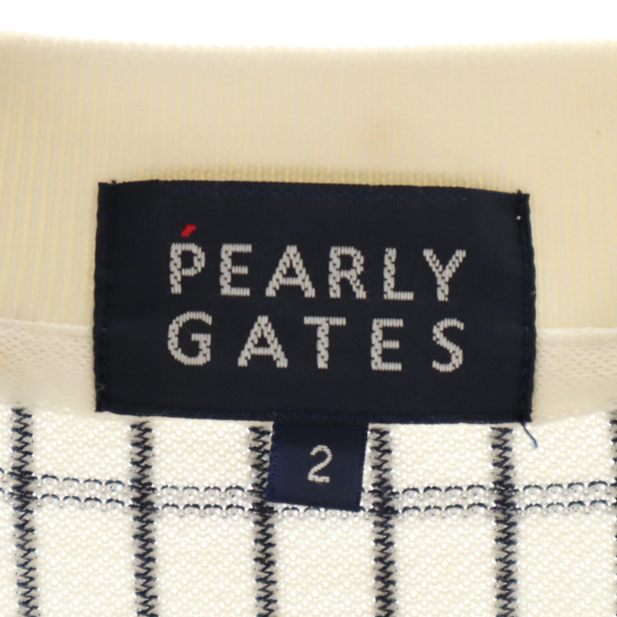 PEARLY GATES パーリーゲイツ 日本製 ゴルフ 半袖 ポロシャツ 2 ホワイト系 メンズ