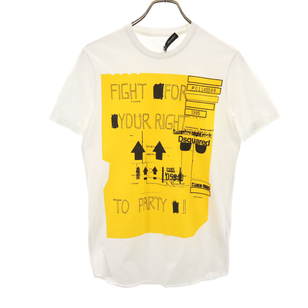 DSQUARED2 ディースクエアード2 イタリア製 半袖 Tシャツ XS ホワイト メンズ