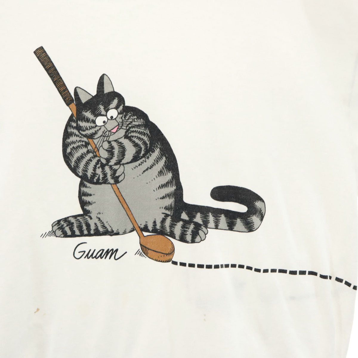 Crazy Shirt クレイジーシャツ 90s USA製 オールド 猫 半袖 Tシャツ XL ホワイト系 メンズ