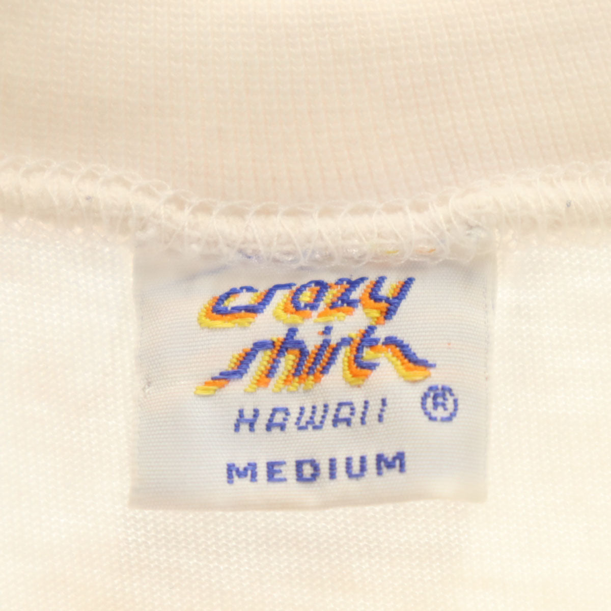 Crazy Shirt クレイジーシャツ 90s USA製 オールド 猫 半袖 Tシャツ M ホワイト系 メンズ