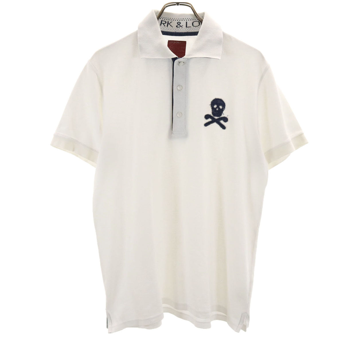 MARK&LONA マークアンドロナ 日本製 ゴルフ 半袖 ポロシャツ XL 白 鹿の子地 メンズ