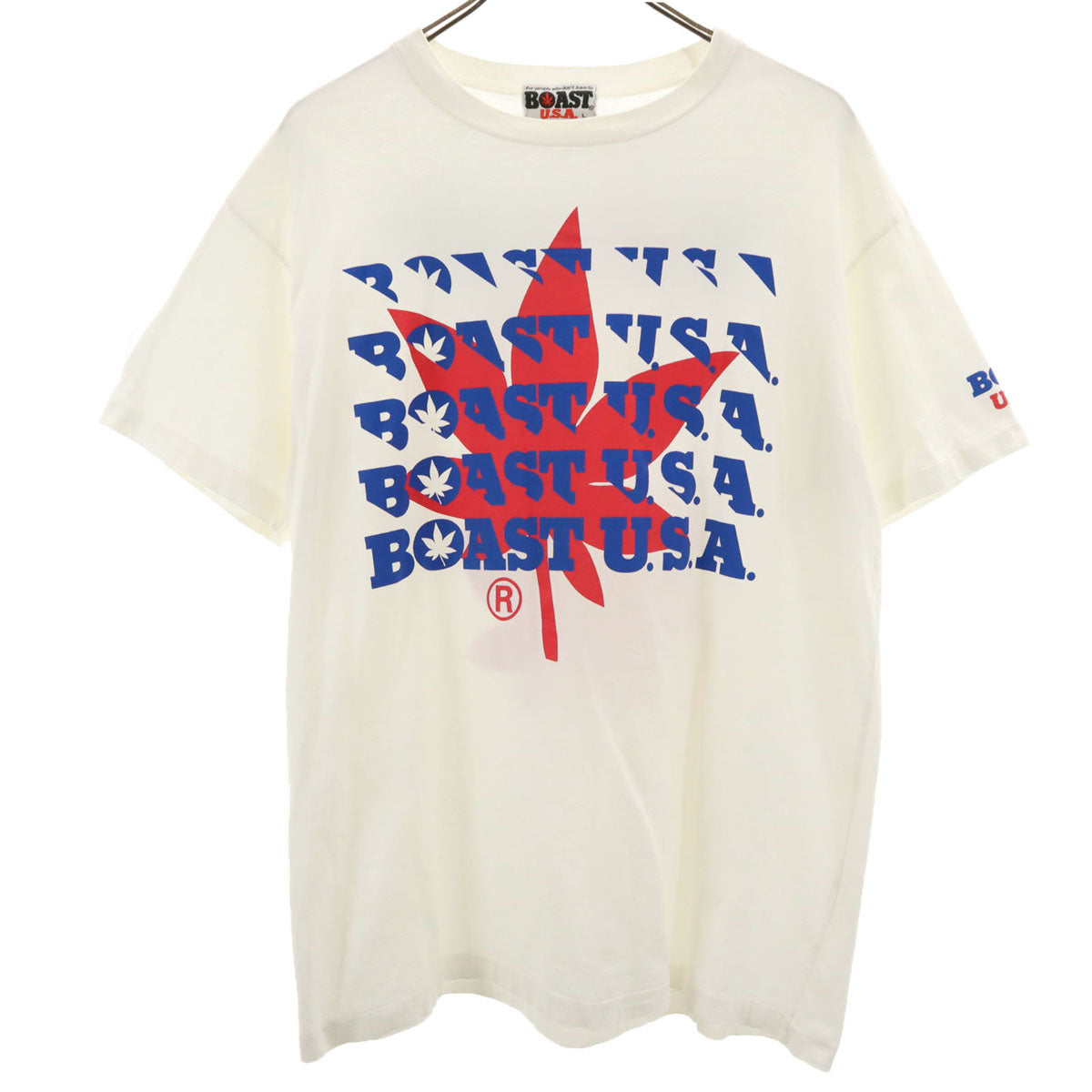 BOAST USA 80s 90s オールド 半袖 Tシャツ L 白 メンズ