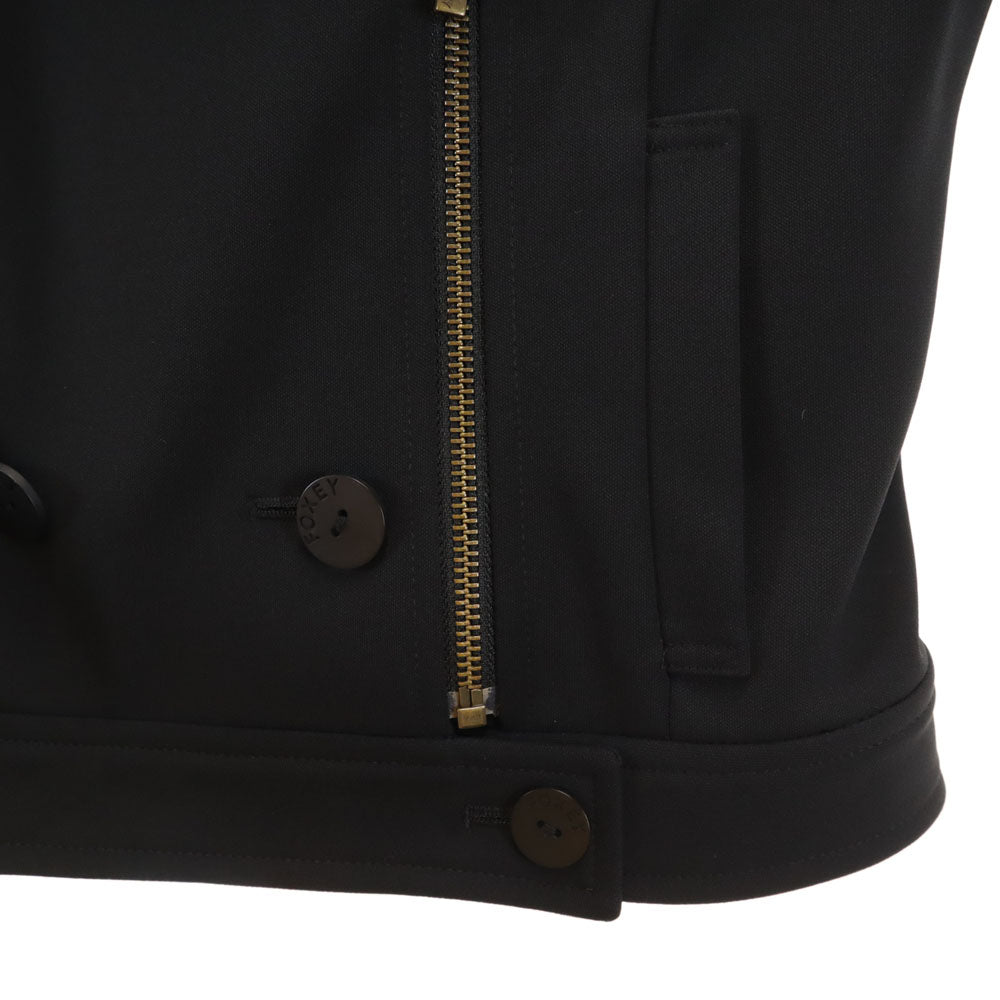 FOXEY NEW YORK フォクシーニューヨーク 日本製 ダブル仕様 ジャケット 38 ブラック レディース