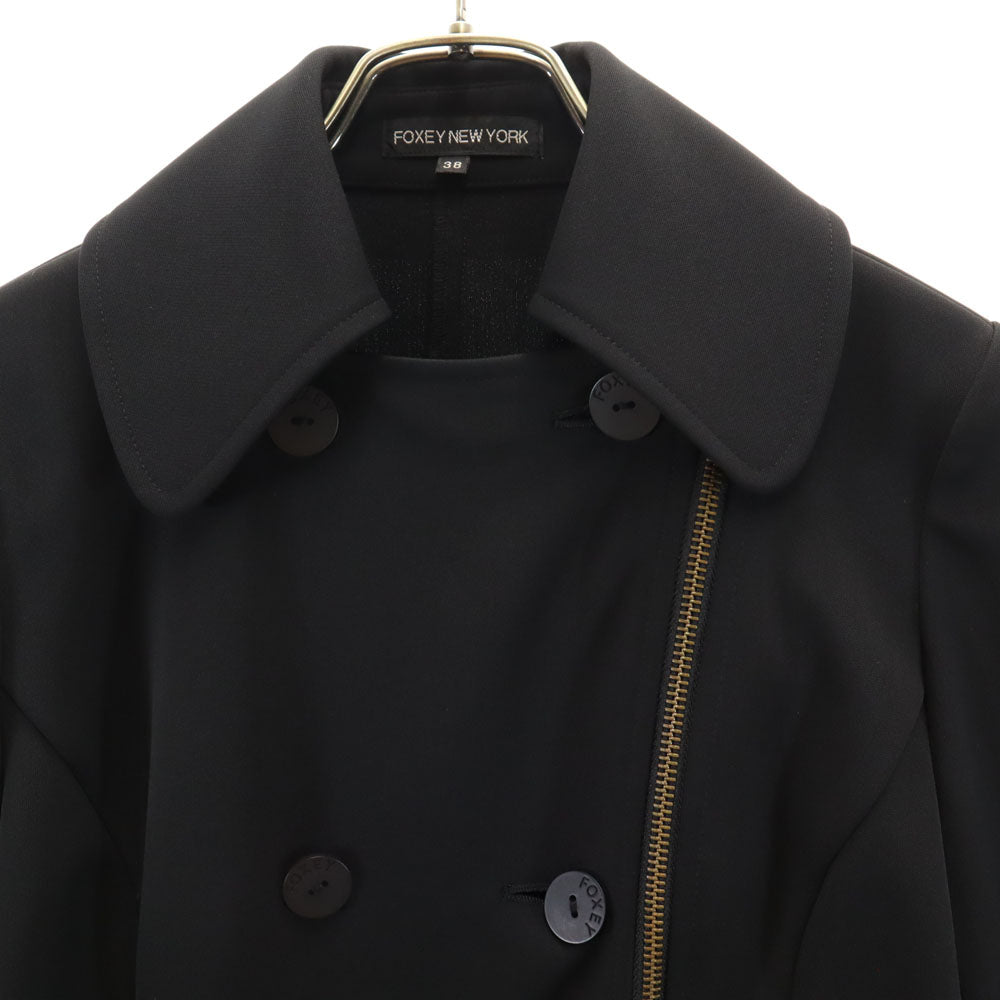 FOXEY NEW YORK フォクシーニューヨーク 日本製 ダブル仕様 ジャケット 38 ブラック レディース