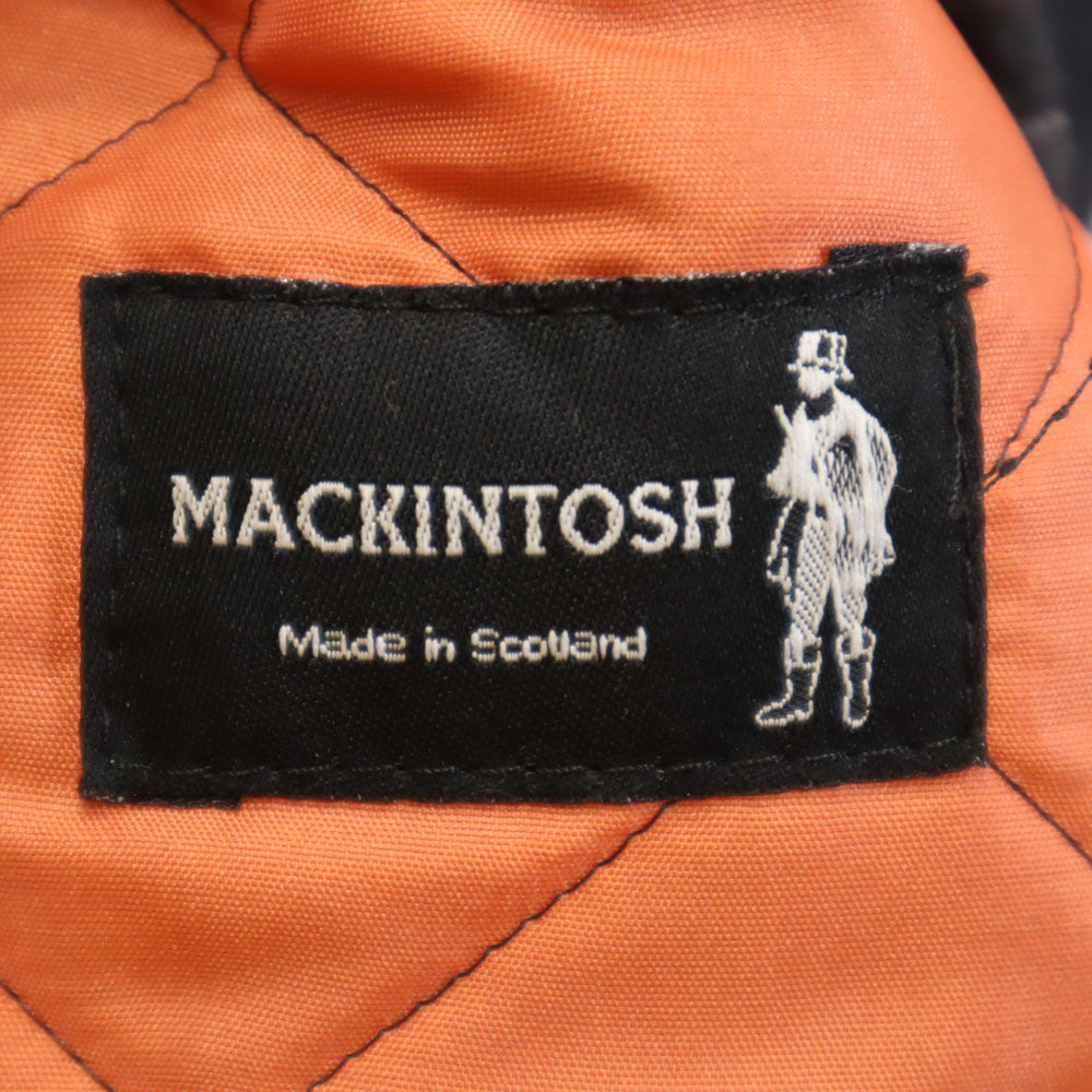 Mackintosh マッキントッシュ 英国製 ウールブレンド ストライプ柄 キルティングジャケット M ブラック ×Paul Smith メンズ