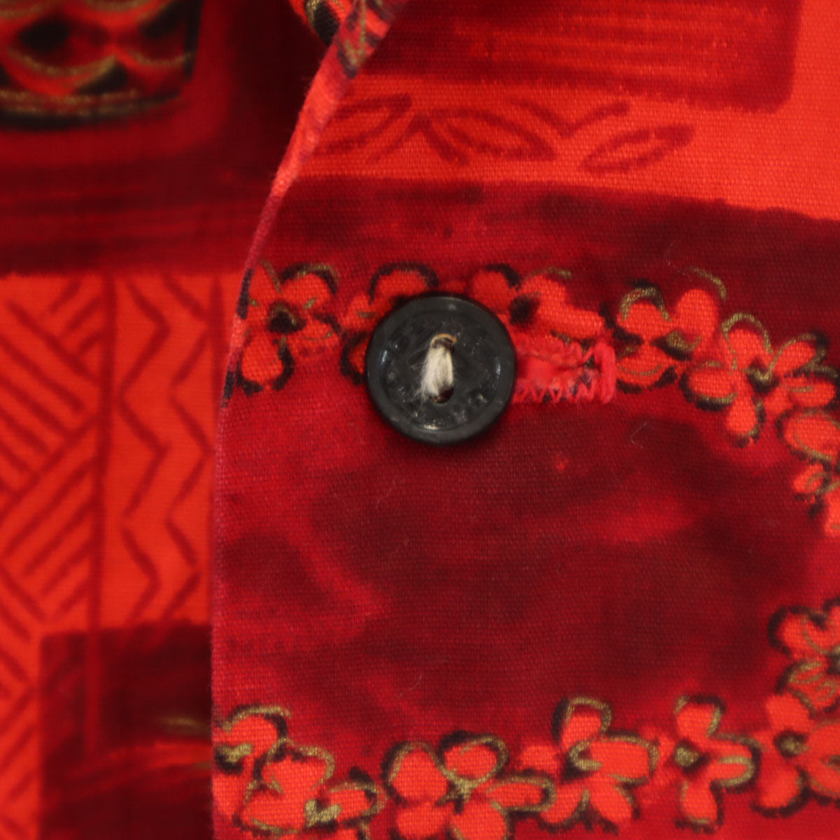 Island Casuals 60s ヴィンテージ 総柄 半袖 アロハシャツ 赤系 メンズ