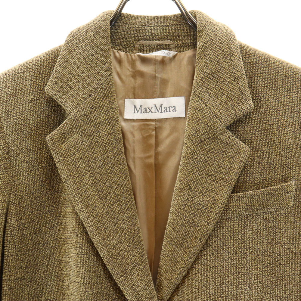 MAX MARA マックスマーラ イタリア製 タオル地 テーラードジャケット 40 ゴールド レディース