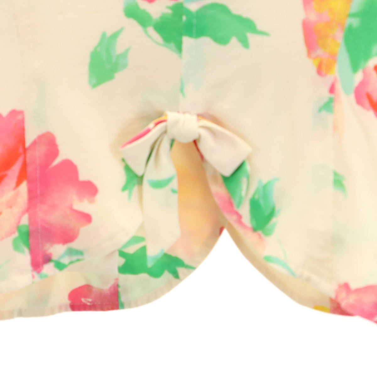 emanuel ungaro ウンガロ シルク 花柄 ノーカラージャケット 上下 セットアップ 9 アイボリー レディース