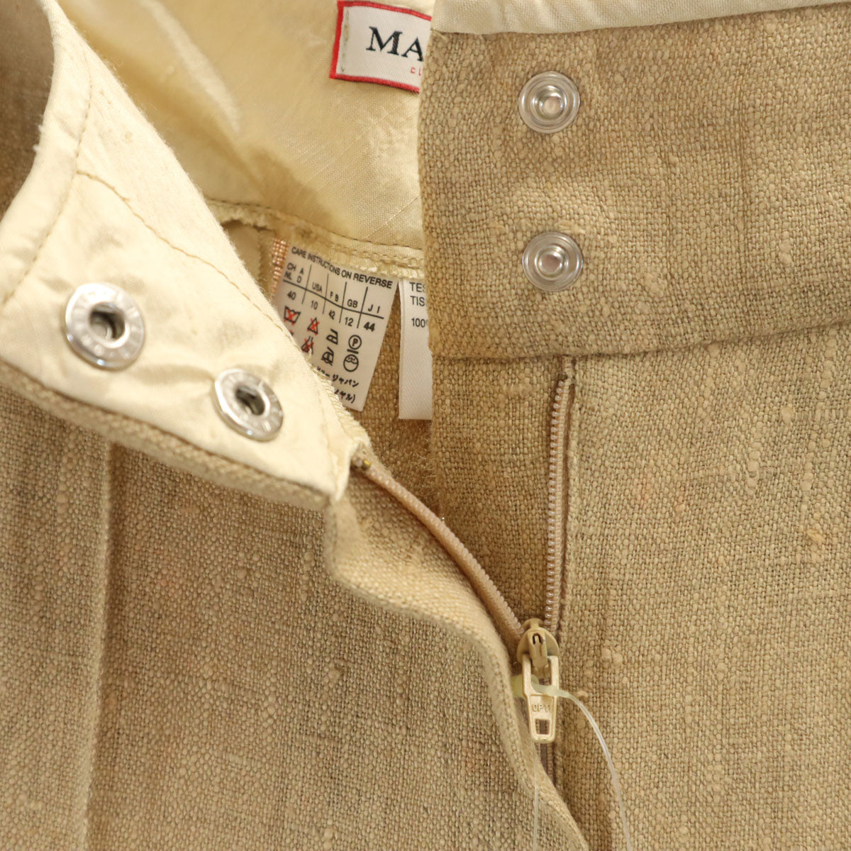 MAX&CO マックスアンドコー 未使用 リネン ジャケット 上下 セットアップ 42/44 ベージュ レディース