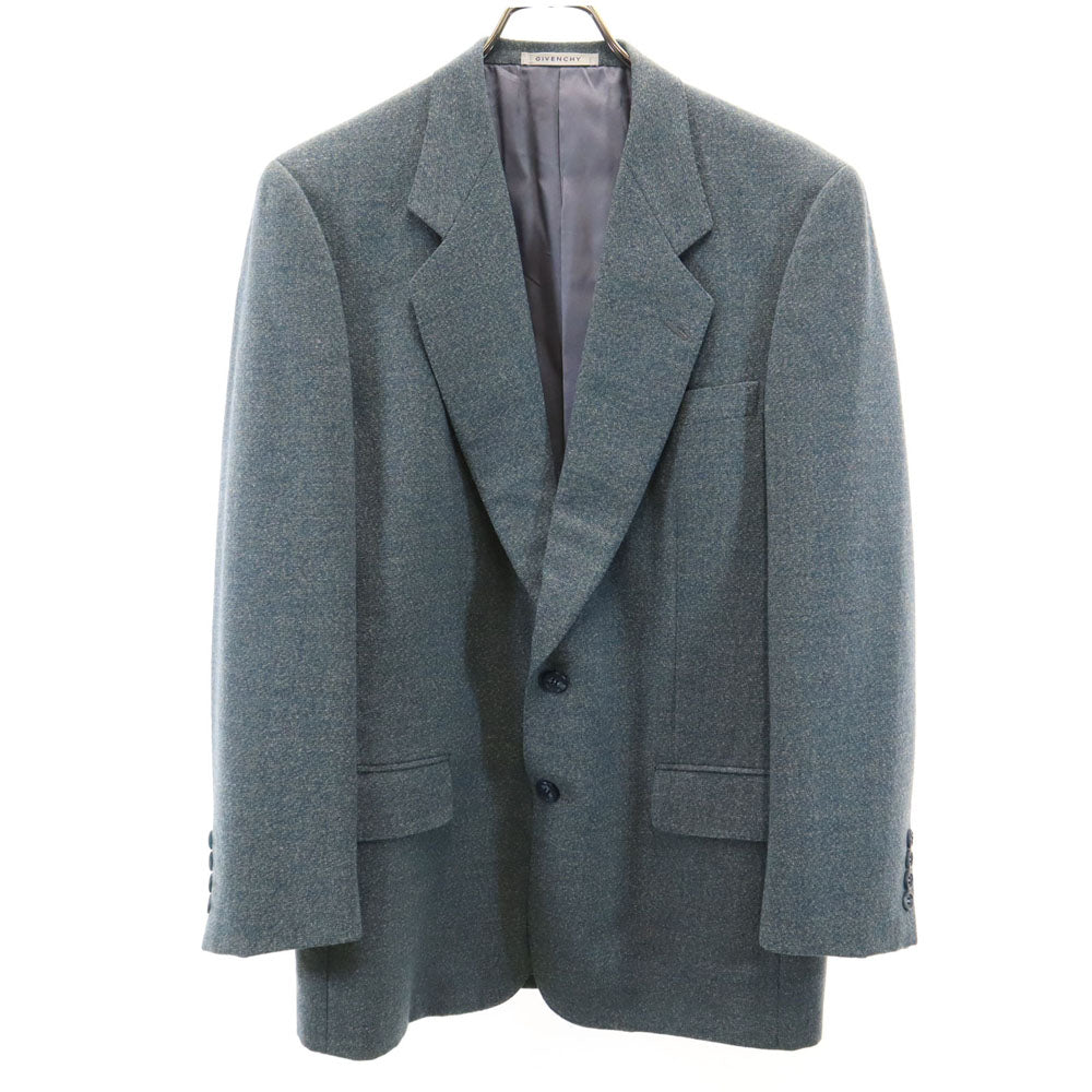 Givenchy ジバンシー 90s ウールブレンド オールド テーラードジャケット 90-78-165 ライトブルー メンズ
