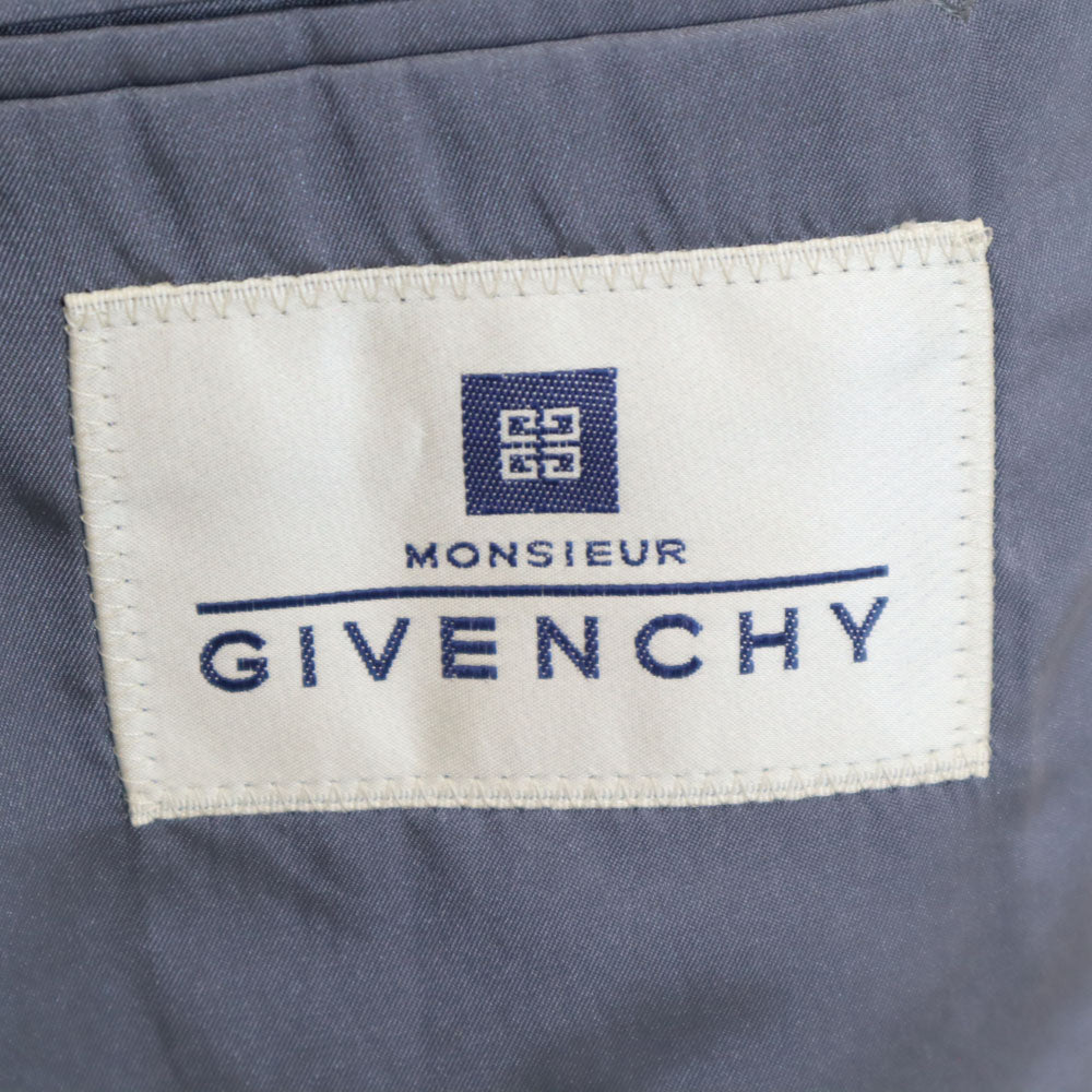 Givenchy ジバンシー 90s ウールブレンド オールド テーラードジャケット 90-78-165 ライトブルー メンズ