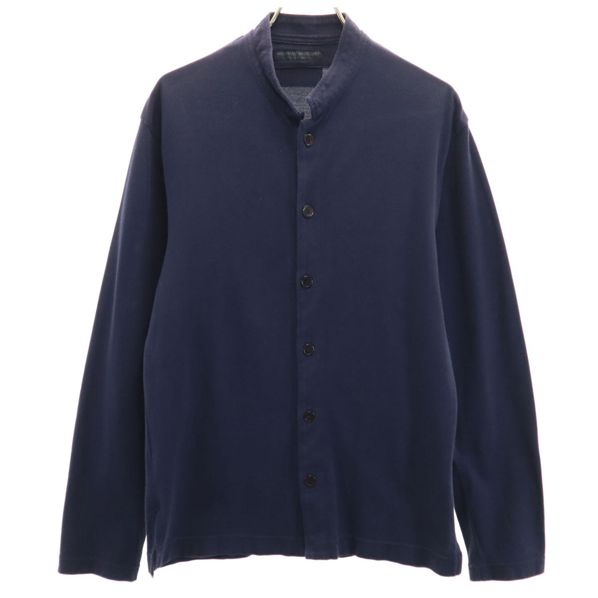 REGULATION Yohji Yamamoto MEN レギュレーション ヨウジヤマモト メン 日本製 長袖 スタンドカラー シャツ 1 ネイビー メンズ